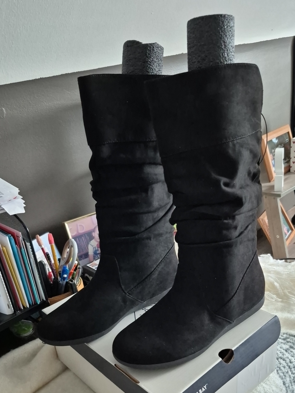 St. John's Bay Black Over-the-Knee Slouch Boots